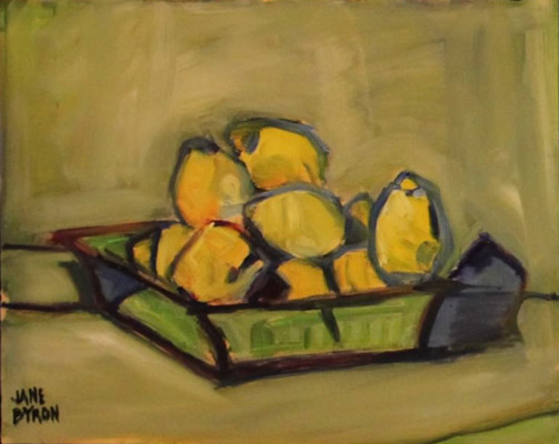 Lemon Still Life (on Green)