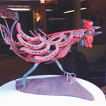 Rooster On Plow Part
